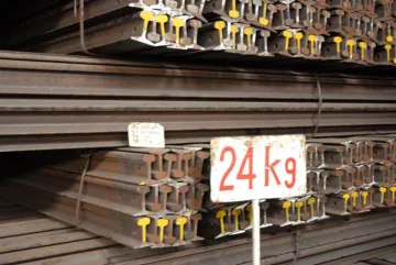Standard 24kg Light Rails Steel Products 55Q 50Q Q235 Steel Rails