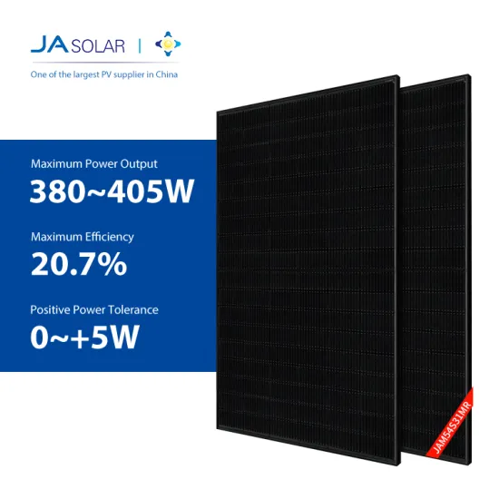 Full Black Photovoltaic Solar Panels: Capacities from 380W to 405W