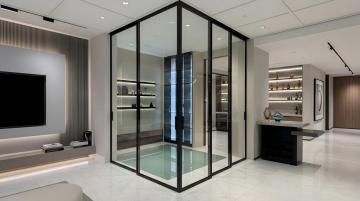 No Lower Track Aluminum Sliding Door Seamless