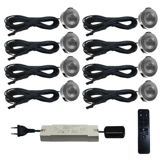 8PCS 12V 3W Dimmable LED Recessed Downlights for Porch and Veranda with Remote Control