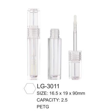 Hexagon Shape Plastic Lipgloss Tube Packaging with Brush