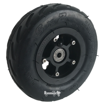 6" Aluminium Alloy Hub Scooter with Pneumatic Wheel, Inner Tube and Bearings
