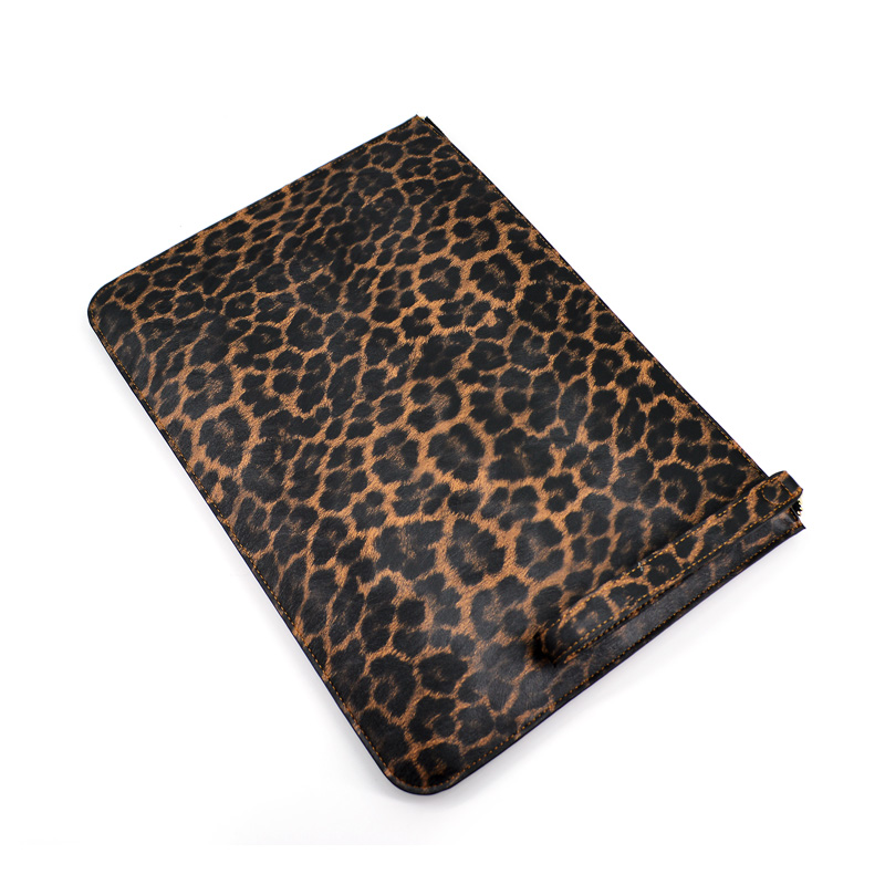 Mesdames Leopard en cuir en cuir Sac de fête avec sangle