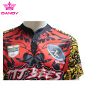 100% polyester ရပ်ဂ်ဘီပိတ်ဆို့မှု sublimated