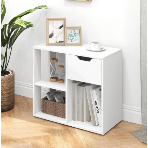 Modern White Freestanding Display Rack