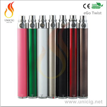 Newest Design E Cig EGO Twist Battery with Genuine 1300mAh