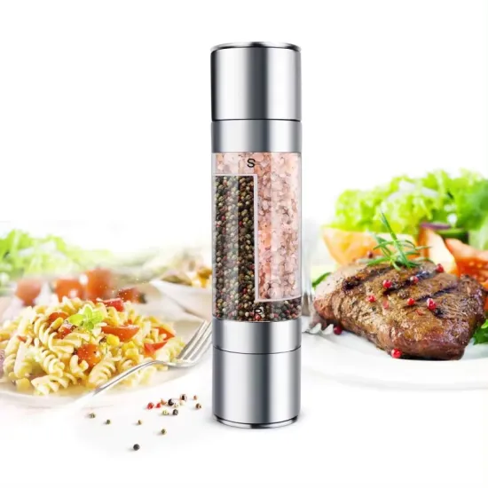 Hot Selling 2-in-1 Stainless Steel Ceramic Core Black and White Pepper Grinder: The Ultimate Kitchen Essential