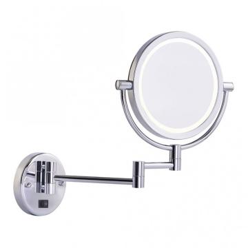 Round double side wall makeup mirror