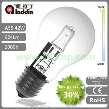 ECO A55 42W 2000hrs ERP TUV halogen bulb