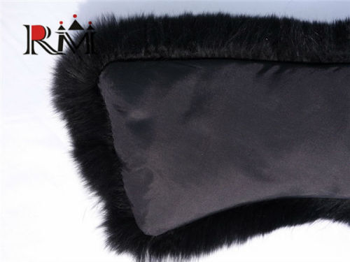 Fashion black rex rabbit fur collar(stand collar)