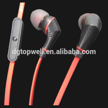 High Qualitly CTIA/OMTP plug type Plastic Earphone with microphone Custom Made in China earphone
