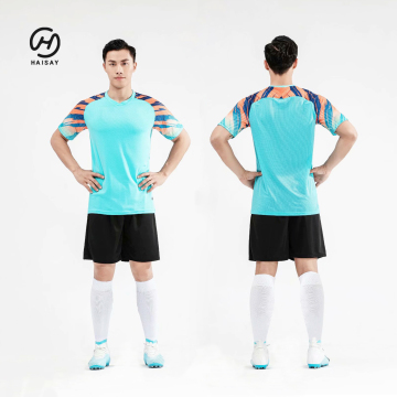 High Quality Football Shirt Maker Soccer Jersey New Design Team Sport Training Soccer Wear Shirts Blue and White Soccer Uniforms