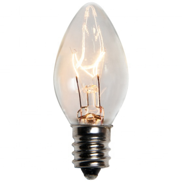 Candelabra قاعدة واضحة C7 مصابيح استبدال المتوهجة