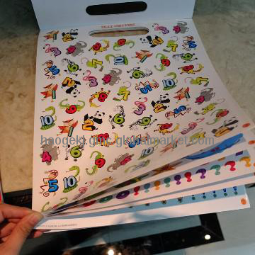vivid full color printing super ABC children sticker book