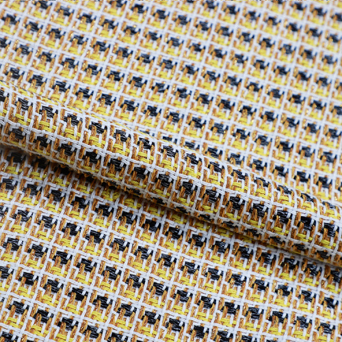 Beige katoenen brokaat jacquard stof