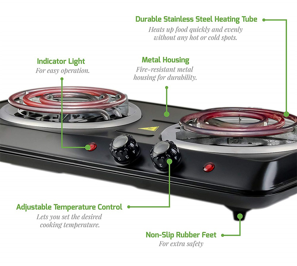 Countertop Electric Double Burner