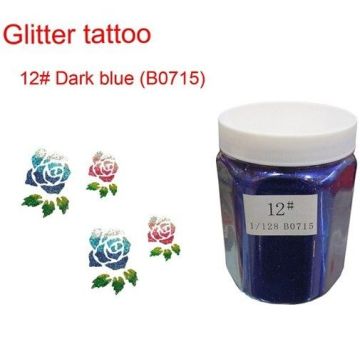 Glitter Tattoo Temporary Kits Dark Blue Shining And Colorful Body Glitter Paint