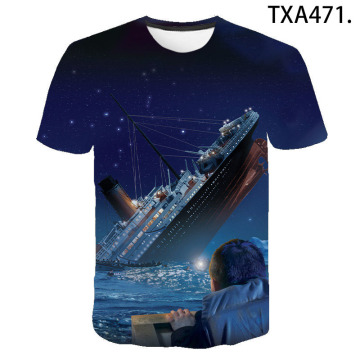 Titanic 3D Print T Shirt Men Women Children Summer Short Sleeve Love TV Titanic Fashion T-shirt Harajuku Boy Girl Cool Tops Tee