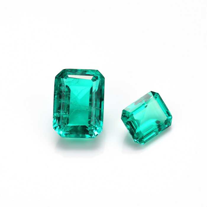 Lab Emerald Colombian Color Emerald Cut 14x10