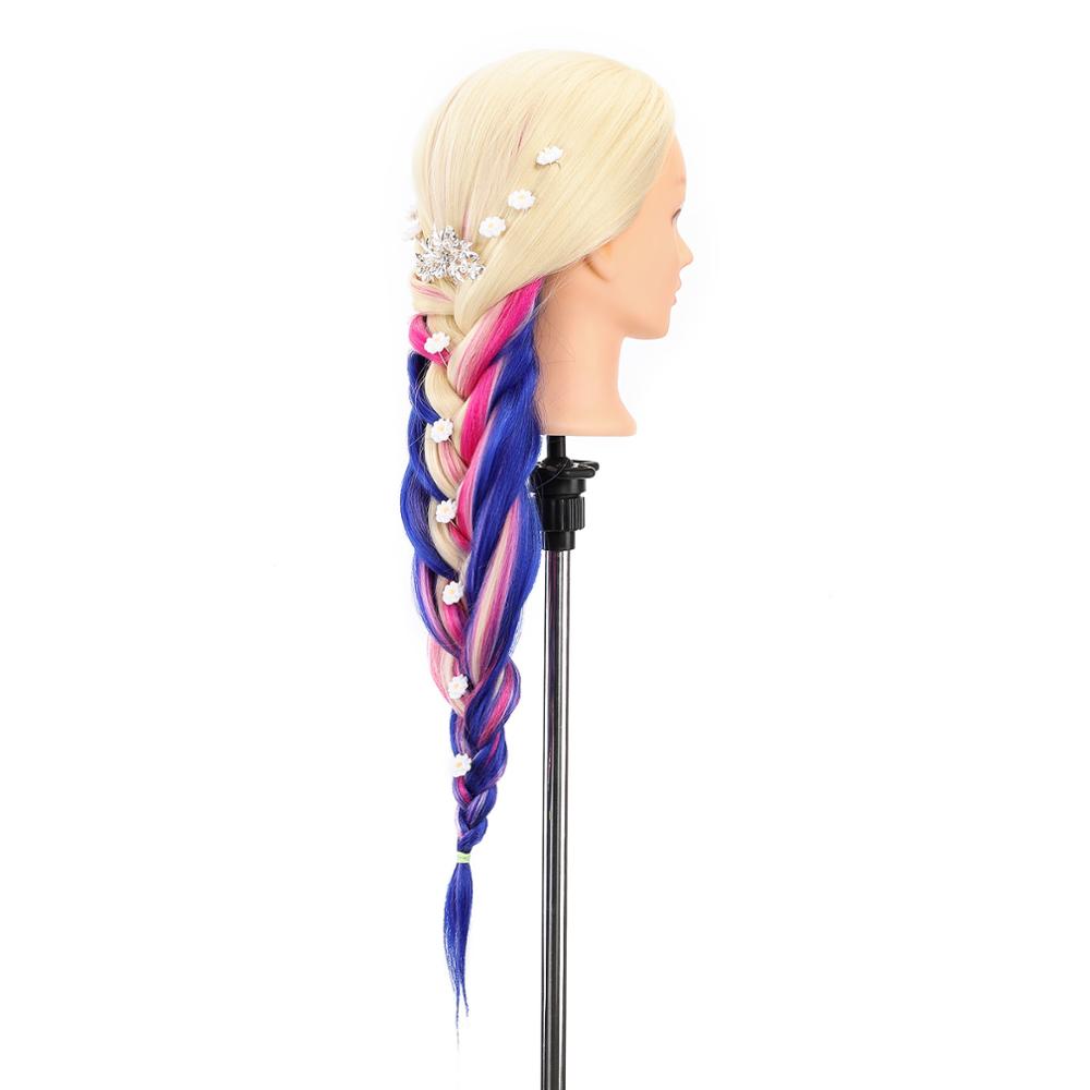 Head Dolls for Hairdressers Hair Synthetic Mannequin Head Hairstyles Female Mannequin Hairdressing Styling Training Head
