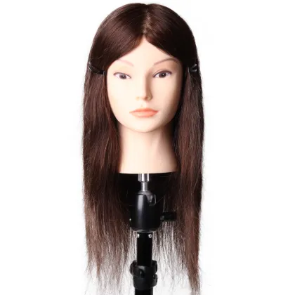 Hair salon training head 100% human hair for training