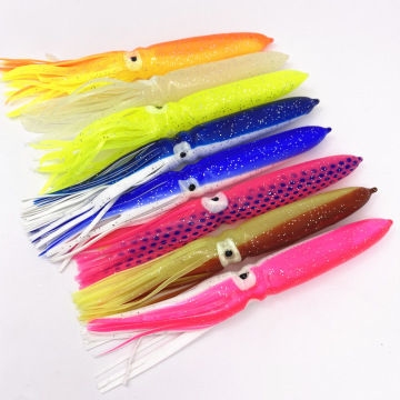 18cm 15g Rubber Octopus Squid Lures for Jigs and Tuna Fishing Tackle
