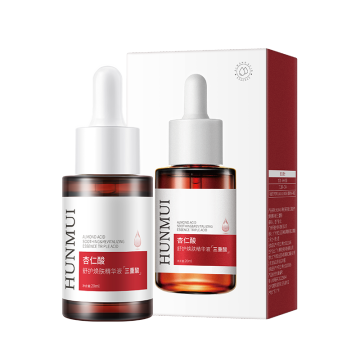 HUNMUI Triple Acid Hydrating Moisturizing Serum with Amygdalic Acid in Brown Bottle