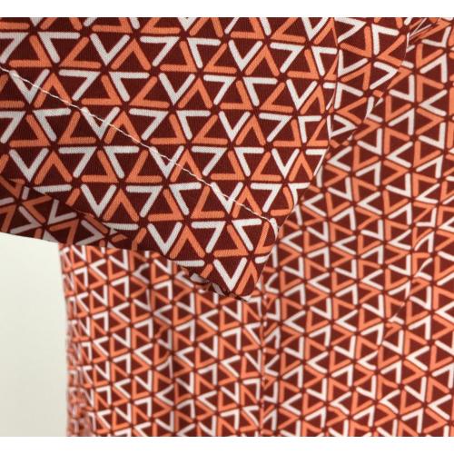 red triangle pattern loose style casual shirt