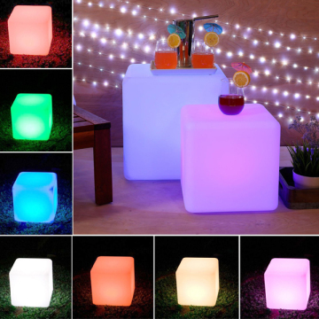 Waterproof LED Cube Seat Lighting, Outdoor Colorful Party LED Cube Chair