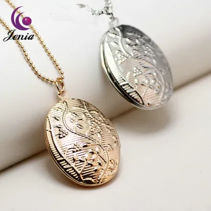 Jenia Newest Design High Quality Gift Pendant Gold Plated Coin Locket Pendant