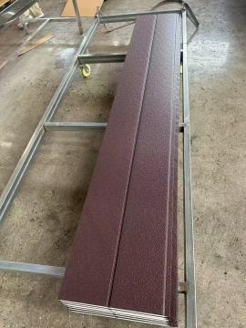Reddish Brown Water-Patterned Metal Carved Panels for Exterior Building Walls