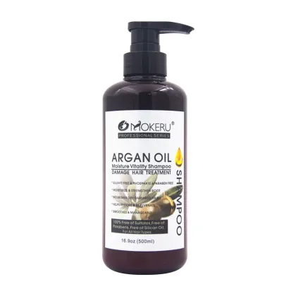 MOKERU Organic Herbal Anti-Dandruff Shampoo with Argan Oil (Sulfate-Free)