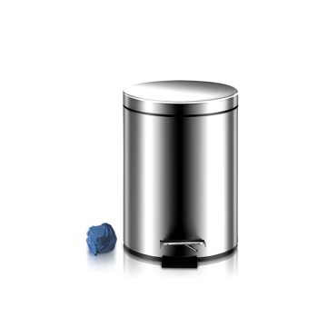 Stainless Steel Mini Trash Can with Inner Bucket and Step Pedal