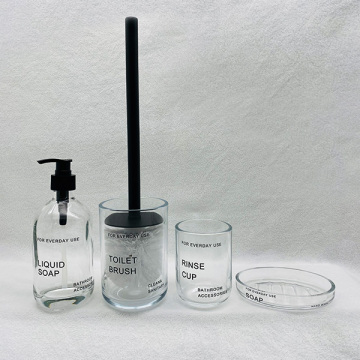 Customized Bathing Set Glass Bottle