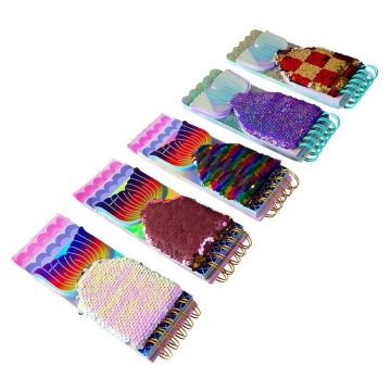 Dostosowane kolorowe cekinowe twarde okładki mini notebook - Factory Supply