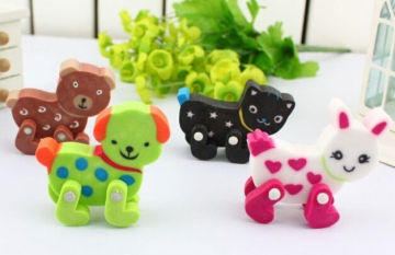 Cute cartoon Animal Pattern Random Rubber Pencil eraser