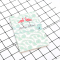 Caderno adesivo personalizado com capa de flamingo adorável