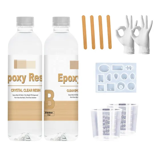 Custom OEM 2 Part Clear Epoxy Resin Adhesive for Crafts