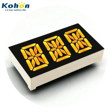 High Brightness 0.6 Inch 3-Digit 14-Segment Alphanumeric LED Display - Orange