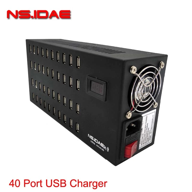 Mehrfach USB-Ladegerät 40-Port-Desktop-Ladestation