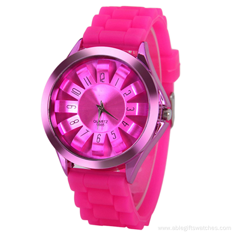 Wholesale Girls Rubber Quartz Analog Wrist Watches