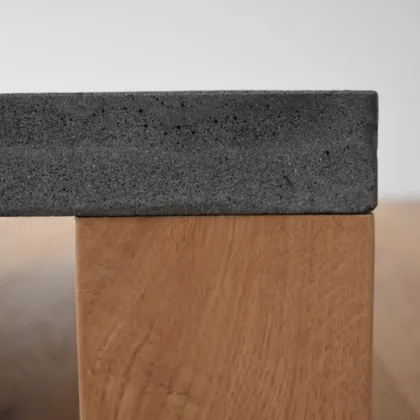 Home Nature Style Rectangular Concrete Tea Table