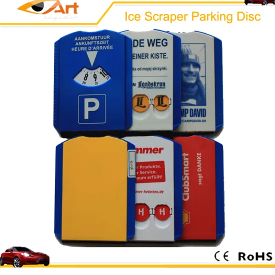 Europe Popular Plastic Promotional gift Parking Disc with Ice Scraper