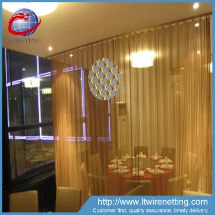 Anping longteng hanging Chain link decorative wire mesh used in Hotel