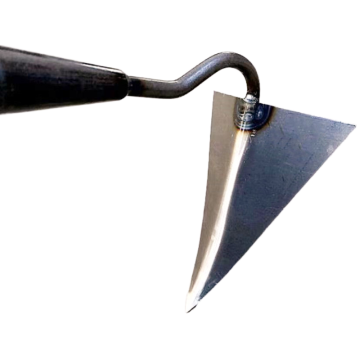 Hand-Pear Agricultural Manganese Steel Ditching Hoe with Triangular Tip for Soil Loosening in Farming and Gardening
