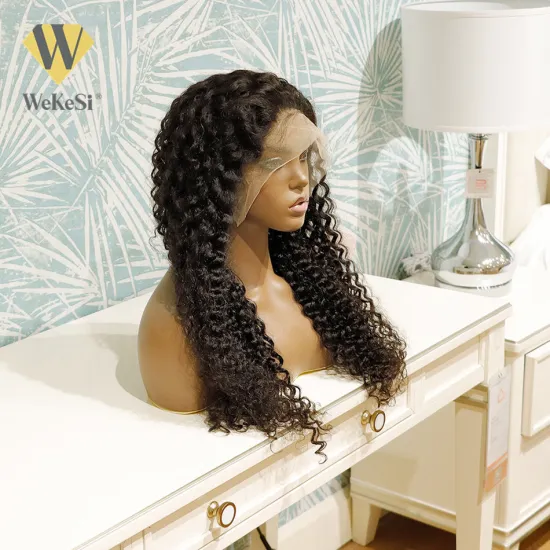 FREE Ship 13X4 water wave wig Glueless hd lace wig Vendor Unprocessed Brazilian pre plucked real human hair wig