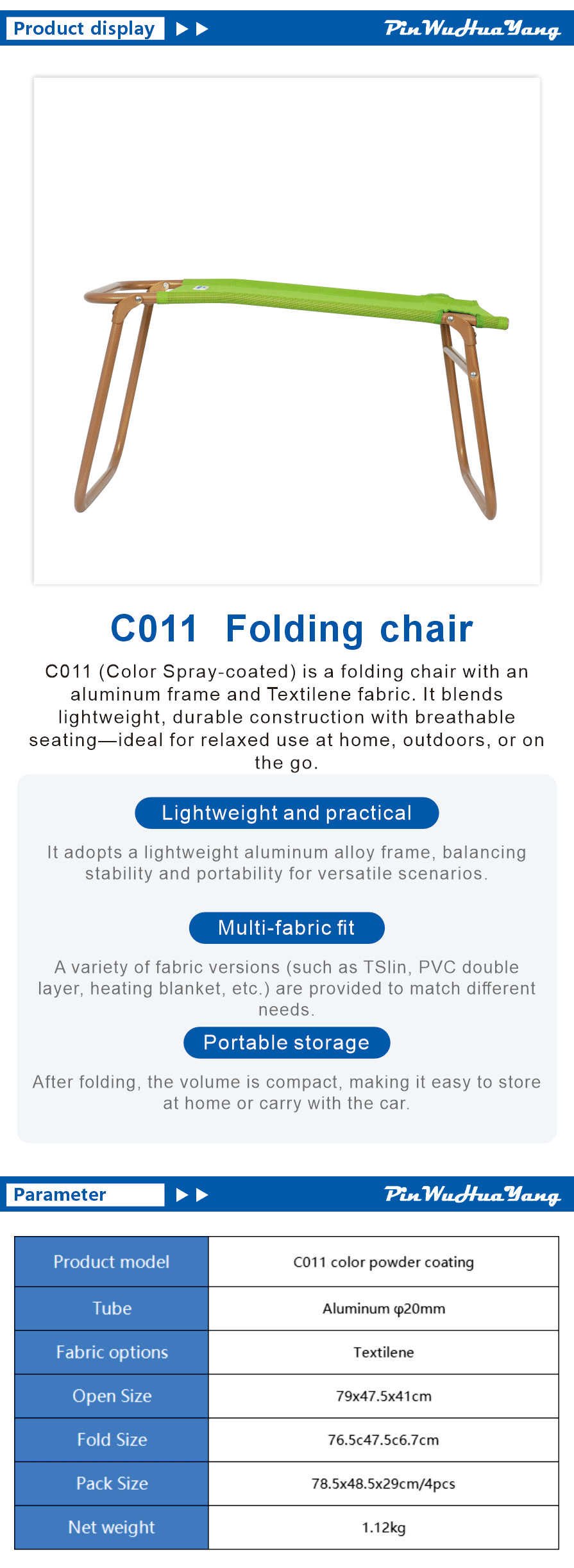 Portable Camping Folding Bench