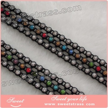 Factory wholesale strass rhinestone crystal mesh banding