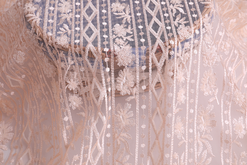 Tulle Sequin Embroidery Fabric