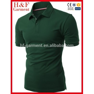 Wonderful design men's polo shirts with contrast collar in dark green